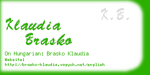klaudia brasko business card